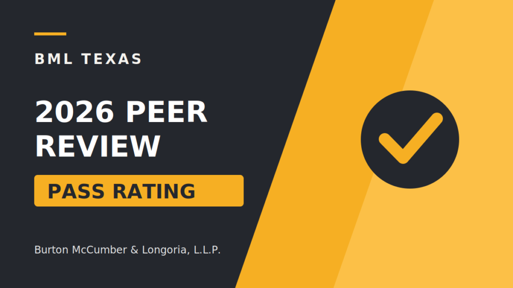 BML Texas 2026 Peer Review: pass rating